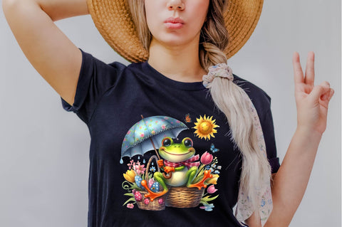 Spring Frog Sublimation Clipart Sublimation SVGArt 