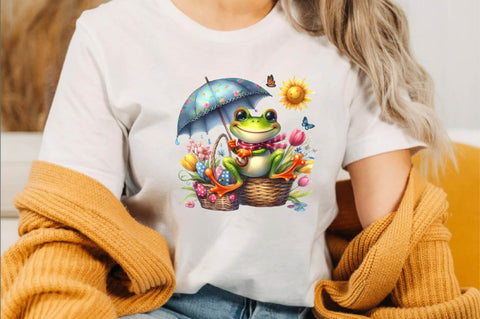 Spring Frog Sublimation Clipart Sublimation SVGArt 
