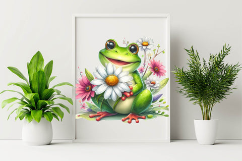 Spring Frog Sublimation Clipart Sublimation SVGArt 