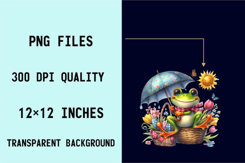 Spring Frog Sublimation Clipart Sublimation SVGArt 