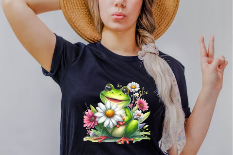 Spring Frog Sublimation Clipart Sublimation SVGArt 