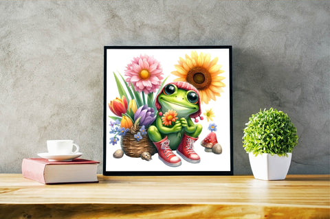 Spring Frog Sublimation Sublimation Clipart Sublimation SVGArt 
