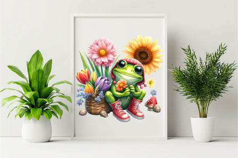 Spring Frog Sublimation Sublimation Clipart Sublimation SVGArt 