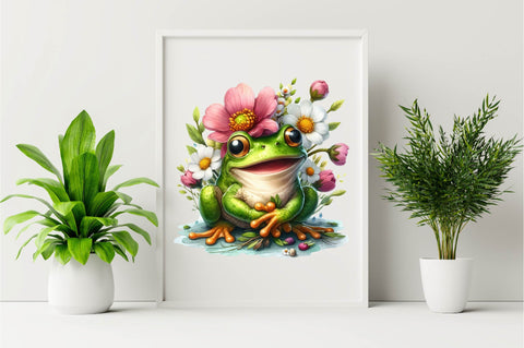 Spring Frog Sublimation Sublimation Clipart Sublimation SVGArt 