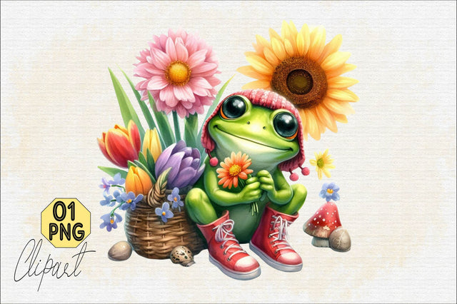 Spring Frog Sublimation Sublimation Clipart Sublimation SVGArt 