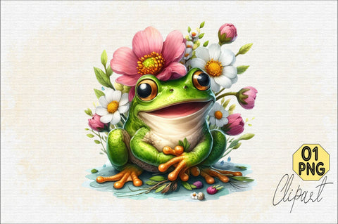 Spring Frog Sublimation Sublimation Clipart Sublimation SVGArt 