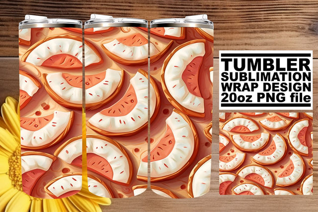 Spring Fruits Sublimation Design for 20oz Tumbler Wraps Sublimation afrosvg 