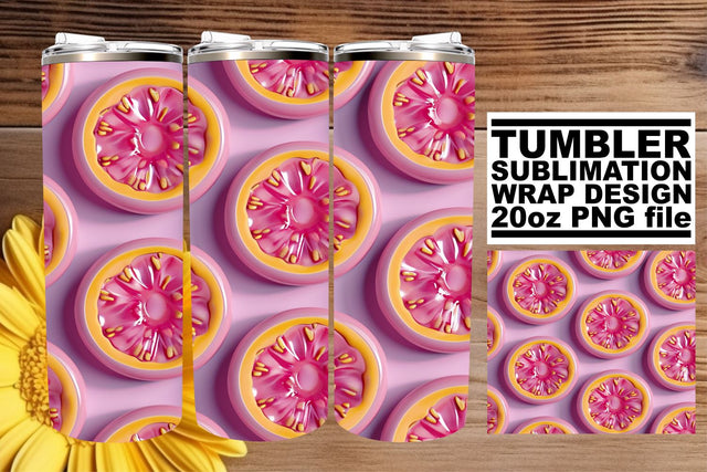 Spring Fruits Tumbler Wrap Sublimation Design Sublimation afrosvg 