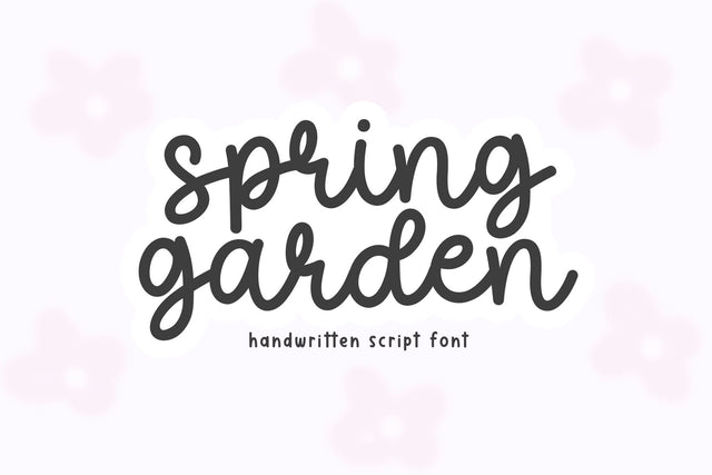 Spring Garden - Cute Script Font Font KA Designs 