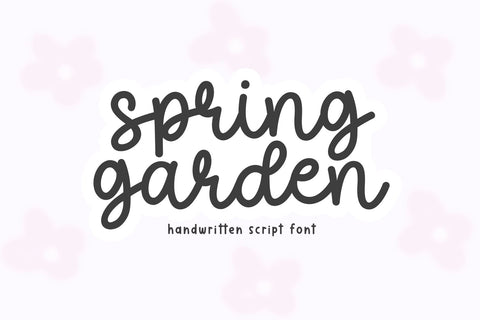 Spring Garden - Cute Script Font Font KA Designs 