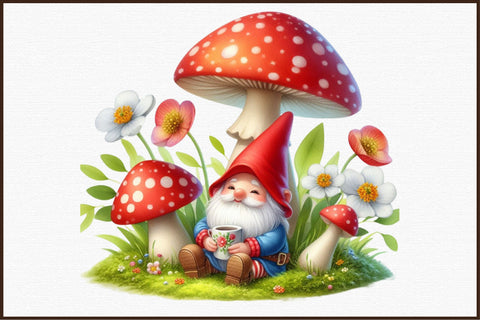 Spring Garden Gnomes Clipart - Gnome Png Sublimation designartist 