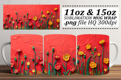 Spring Garden Mug Charm - Vibrant Sublimation Art Sublimation afrosvg 