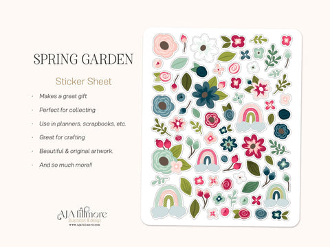 Spring Garden Sticker Set SVG Aja Nicole Designs 