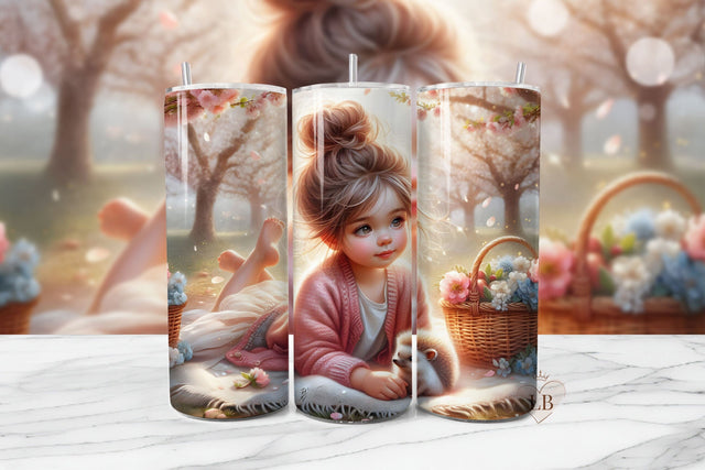 Spring Girl Sublimation PNG | 20oz Tumbler Seamless Wrap Sublimation BijouBay 