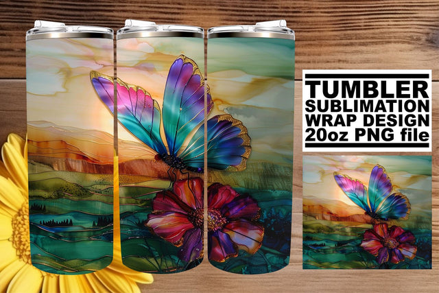 Spring Glitter Wrap 3D Tumbler Sublimation afrosvg 