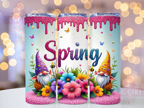 Spring Gnome Tumbler, Inspirational Quotes Wrap, 20oz Gnome Drinkware, Sublimation Design, Seasonal Tumbler Art, Digital Download, Cute Gnome Design, Spring Decor Tumbler Sublimation SvggirlplusArt 