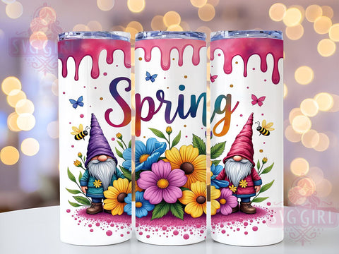 Spring Gnome Tumbler, Inspirational Quotes Wrap, 20oz Gnome Drinkware, Sublimation Design, Seasonal Tumbler Art, Digital Download, Cute Gnome Design, Spring Decor Tumbler Sublimation SvggirlplusArt 