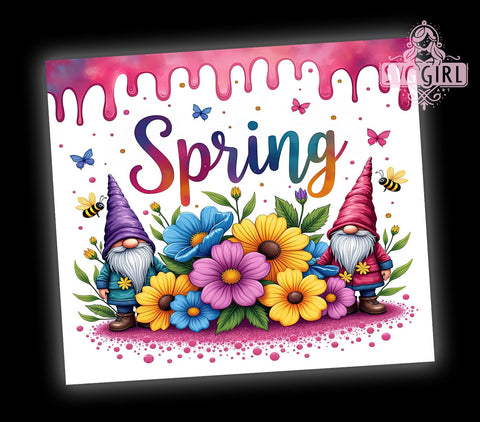 Spring Gnome Tumbler, Inspirational Quotes Wrap, 20oz Gnome Drinkware, Sublimation Design, Seasonal Tumbler Art, Digital Download, Cute Gnome Design, Spring Decor Tumbler Sublimation SvggirlplusArt 