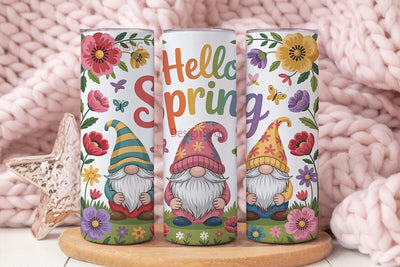 Spring Gnomes 20oz Tumbler Wrap Sublimation DesignSVG 
