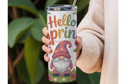 Spring Gnomes 20oz Tumbler Wrap Sublimation DesignSVG 