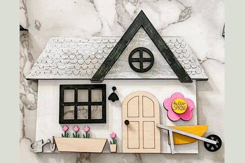 Spring House Laser SVG File SVG Crafting With Brenna 