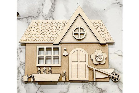 Spring House Laser SVG File SVG Crafting With Brenna 