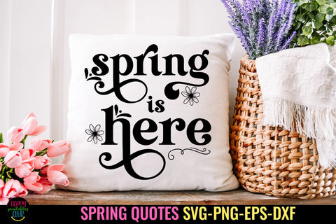 Spring Is Here SVG I Spring Sign SVG I Spring Quote SVG SVG Happy Printables Club 
