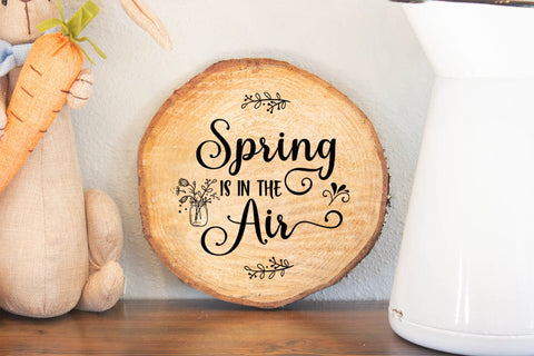 Spring Is In Air I Spring Door Sign SVG I Spring Sign SVG SVG Happy Printables Club 