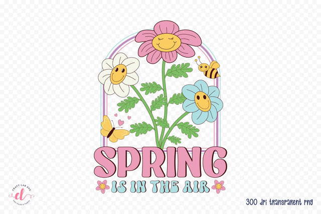 Spring is in the Air, Retro Spring Sublimation Sublimation CraftLabSVG 