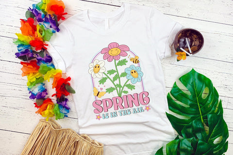 Spring is in the Air, Retro Spring Sublimation Sublimation CraftLabSVG 