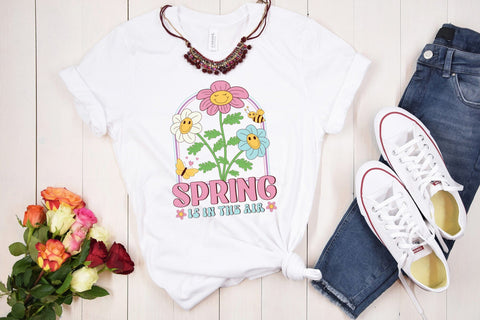 Spring is in the Air, Retro Spring Sublimation Sublimation CraftLabSVG 