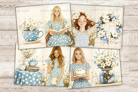 Spring Junk Journal | Daisy Scrapbook Kit SVG GlamArtZhanna 