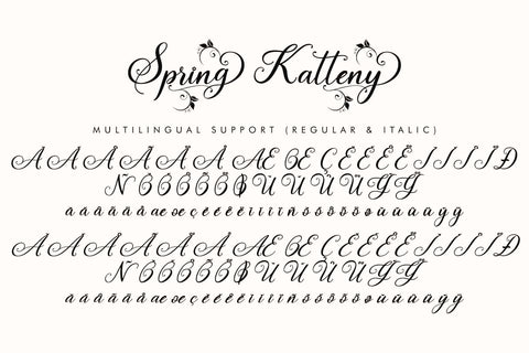 Spring Katteny Font Prasetya Letter 