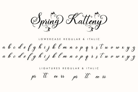 Spring Katteny Font Prasetya Letter 