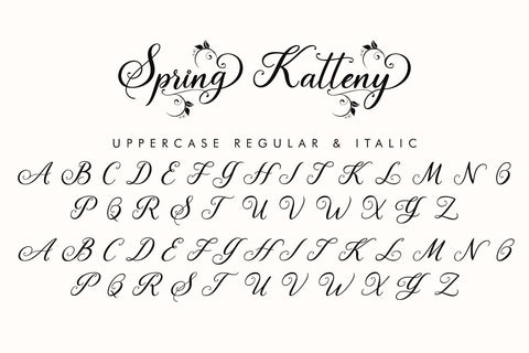 Spring Katteny Font Prasetya Letter 