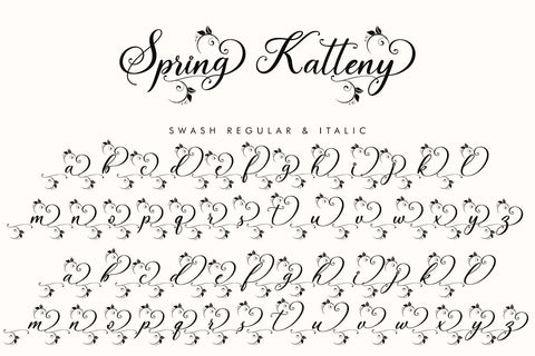 Spring Katteny Font Prasetya Letter 
