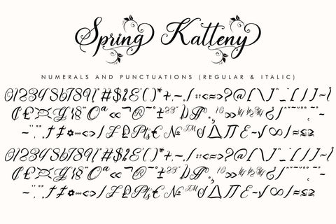Spring Katteny Font Prasetya Letter 