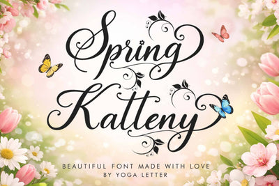 Spring Katteny Font Prasetya Letter 