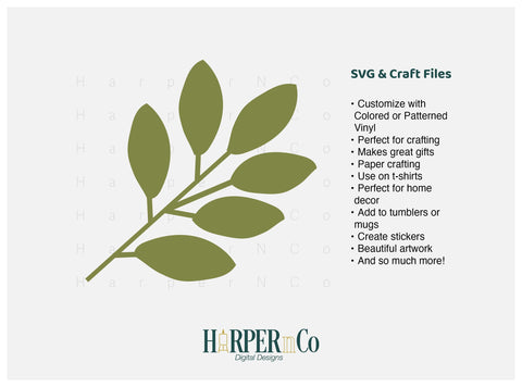 Spring Leaves 2 SVG PNG Cut EPS File SVG HarperNCo 