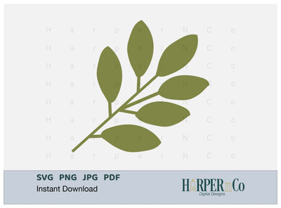 Spring Leaves 2 SVG PNG Cut EPS File SVG HarperNCo 
