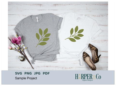 Spring Leaves 2 SVG PNG Cut EPS File SVG HarperNCo 