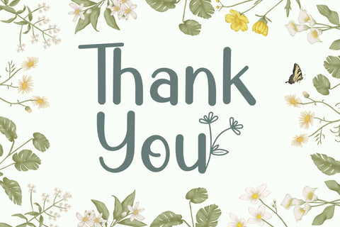 Spring Leaves Font AEN Creative Store 