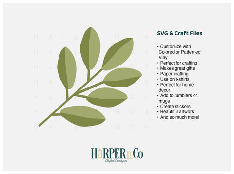 Spring Leaves SVG PNG Cut EPS File SVG HarperNCo 