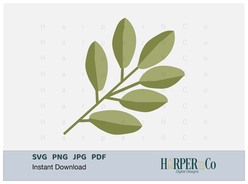 Spring Leaves SVG PNG Cut EPS File SVG HarperNCo 