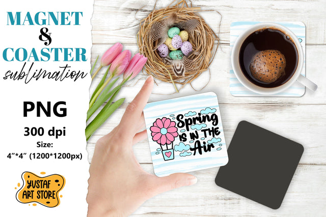 Spring magnet sublimation/Spring coaster PNG. Spring time Sublimation Yustaf Art Store 
