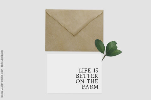 Spring Market Rustic Farmhouse Serif Font Beck McCormick 