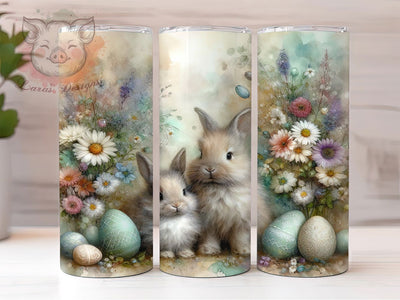 Spring Meadow Bunny Family Tumbler, Meadow Easter Tumbler, Cute Bunny Wrap, Festive Easter Wrap, Spring Meadow Wrap, Sublimation Design, Trendy Gift Idea Sublimation Lara' s Designs 
