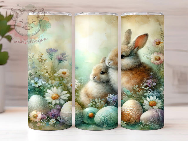 Spring Meadow Bunny Family Tumbler, Meadow Easter Tumbler, Cute Bunny Wrap, Festive Easter Wrap, Spring Meadow Wrap, Sublimation Design, Trendy Gift Idea Sublimation Lara' s Designs 