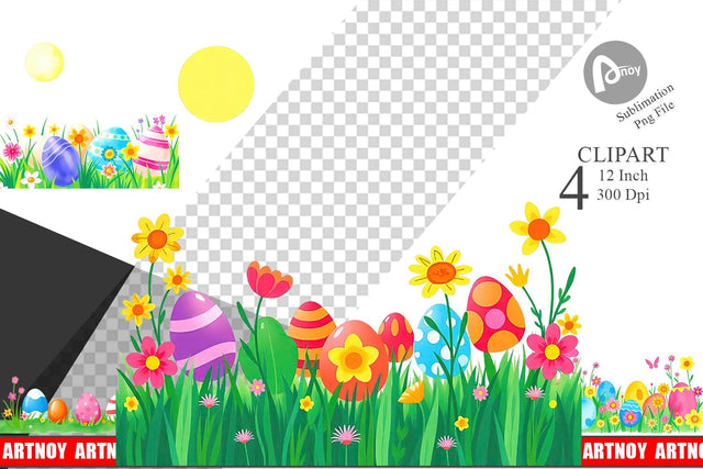 Spring Meadow Clipart Sublimation artnoy 
