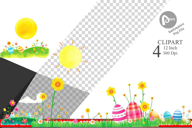 Spring Meadow Clipart Sublimation artnoy 